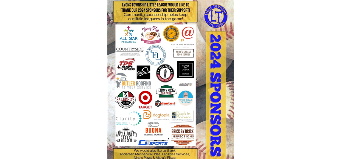 Lyons Township Little League 2024 Sponsors
